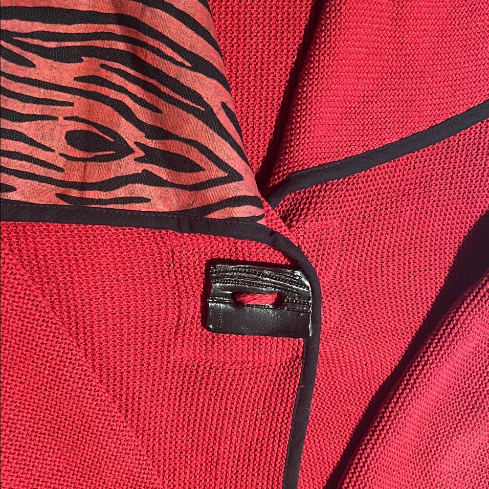 Tivoli Knit Jacket with Zebra Print Collar - Picture 3 of 16